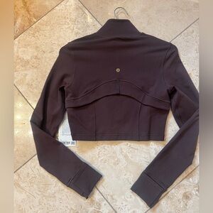Lululemon Dark Brown Cropped Zip-Up Jacket